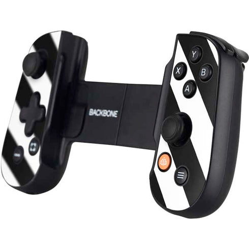 Black and White Geometric Stripes Backbone One for iPhone Game Controller Skin